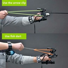Hunting Fishing Slingshot Heavy Duty High Velocity Catapult Laser Shoot Set