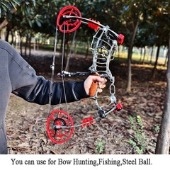Steel Ball Dual-use Bow Kit Arrows 30-60lbs Hunting Shooting Fishing Archery AU
