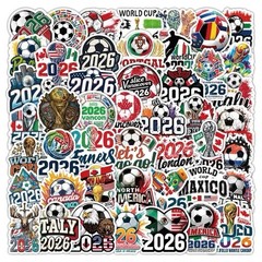 20Pcs Random 2026 World Cup Soccer Sport Party Favor Waterproof Stickers