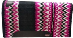 Showman 24” X 24” Fleece Bottom Wool Cutter Saddle Pad with Navajo Design 6223