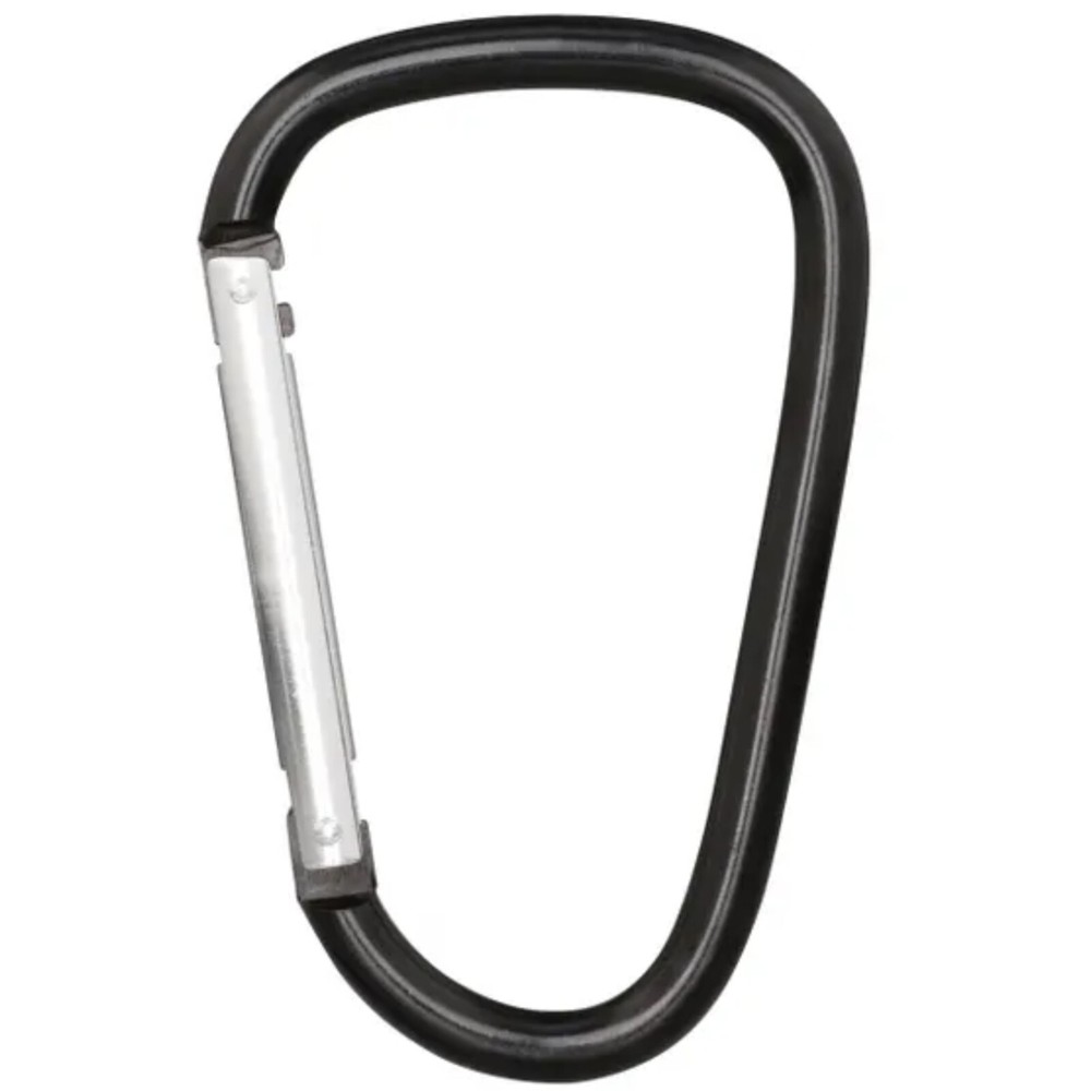 1 PC Large 6 inch Black Spring Link D Shape Carabiner Camping Handhold Clip Hook