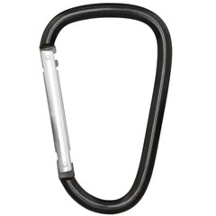 2PC Large 6 inch Black Spring Link D Shape Carabiner Camping Handhold Clip Hook