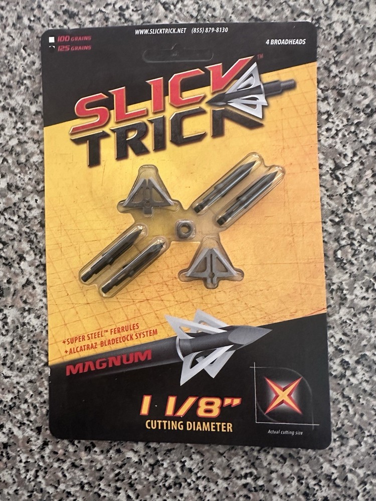 Slick Trick Magnum 1-1/8″ 4 Blade Broadhead (ST125M)