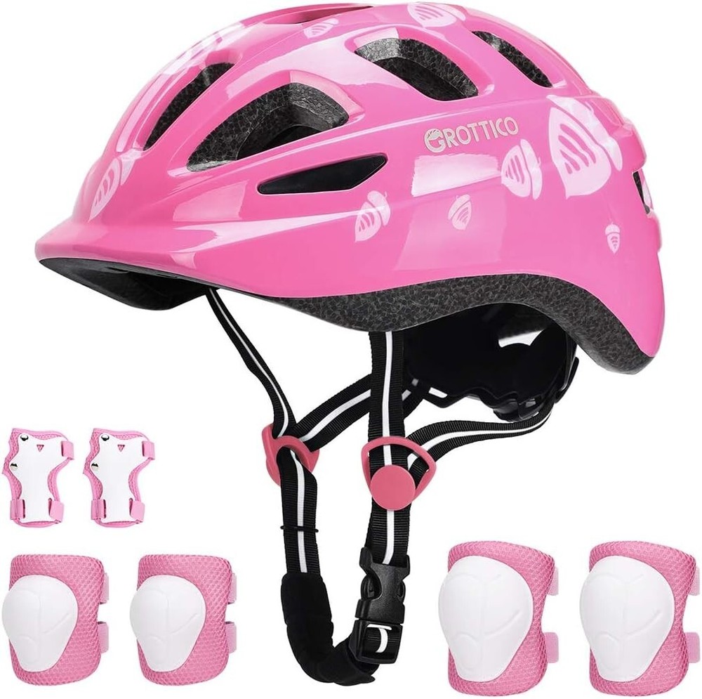 Toddler-Kids Ultralight Helmet with Knee-Elbow-Wrist-Pads – SIZE S 20-22 inch