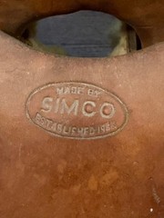 Vintage Simco Child Pony Saddle Leather Western Tooled AS IS USA