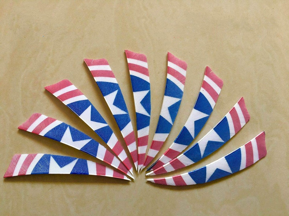 50Pcs Stars Turkey Feather Archery Fletches 4» Arrow Fletching Right Wing DIY