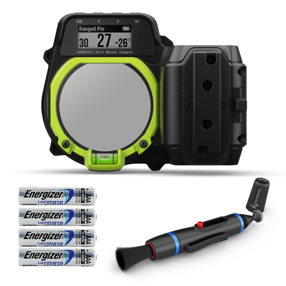 Garmin Xero A1i Bow Sight Right-Handed w/ Lens Cleaning Pen and Batteries Bundle