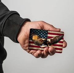 Eagle USA FLAG Patriotic Credit Debit Card Skin Cover Sticker 1PC