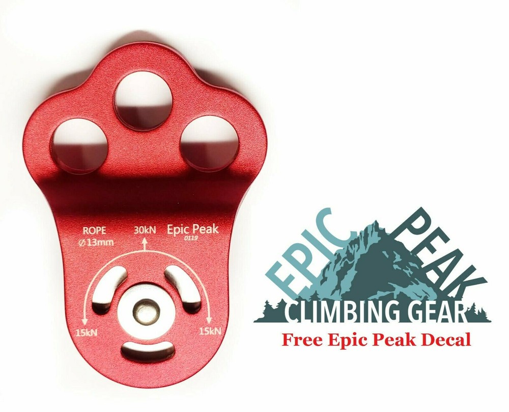 Epic Peak 30KN Triple Attachment Climbing Hitch Pulley for 13mm Rope