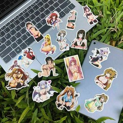 100Pcs Sexy Anime Girls Stickers Bomb Waifu Women Bikini Laptop Vinyl Decal Pack