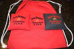 8 Cornhole Bags + Carrying Bag!Jack Daniels Tennesse Fire! Whole Corn or Pellets