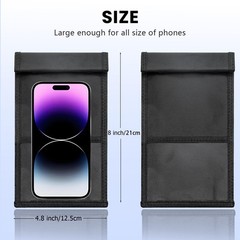 2 Pack Military Grade Faraday Bags for Smartphones | Signal Blocking; Magneti…