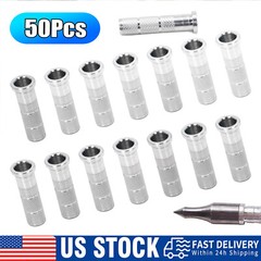 50PC 6.2/7.6mm Aluminium Arrow Inserts + Archery Arrow Shaft Cutter DIY Tool Set