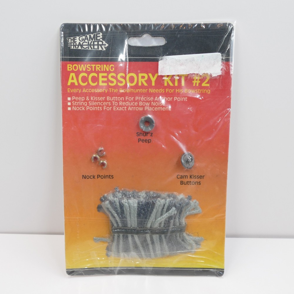 The Game Tracker Bowstring Accessory Kit #2 Silencer Peep Kisser Button Nock Pts
