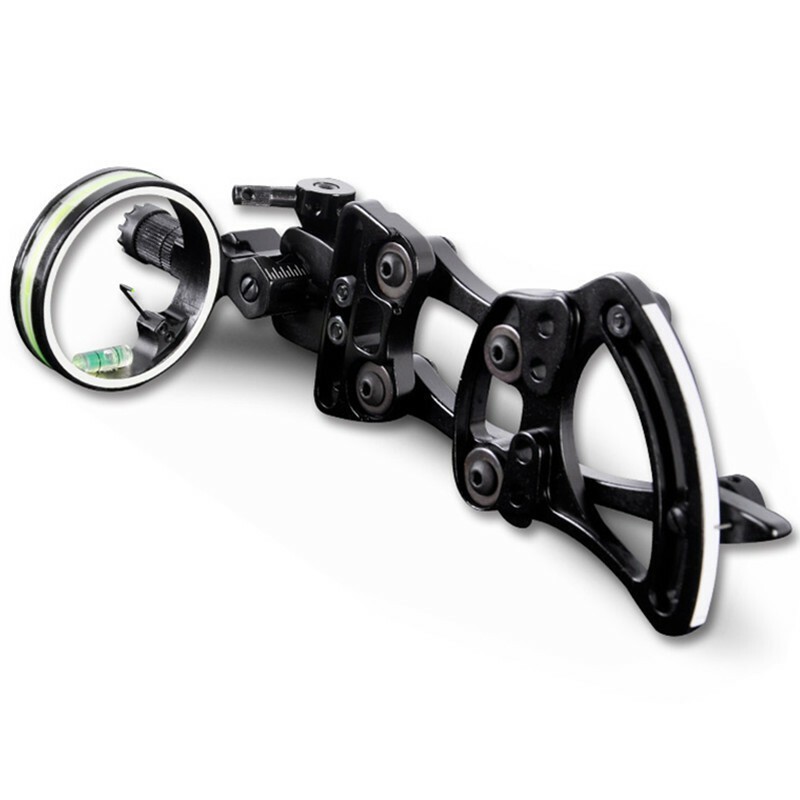 Archery Compound Bow Sight 1 Pin Professional Bow Sight Light Micro Adjustable [