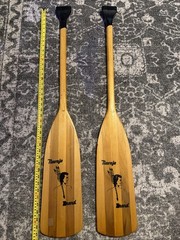Vintage NAVAJO BRAND Wood Canoe Paddles Set Of 2 Size 41” Long