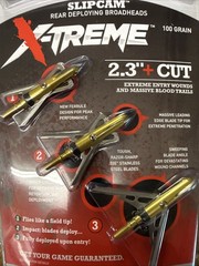 Rage SLIPCAM Xtreme Extreme mechanical Broadheads 100 Grain 2.3″ HUGE CUT!!!