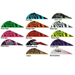 36pk Bohning 2″ Blazer Tiger Vanes Mix Two Colors Your Choice