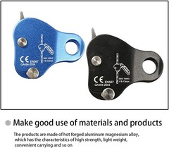 Self-Locking Climbing Rope Grab, High-Strength Ascender Fall Protection Device (