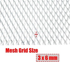 47 x 15.7 inches Car Grill Mesh Sheet Tone Aluminum 3 x 6 mm Rhombus Silver