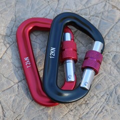 4 Pack 12KN Rock Climbing Locking Carabiner Clip Camping Spring Hook Heavy Duty