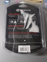Heelys FATS Replacement Wheels Small Black ABEC 5 Bearings Used Pair