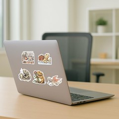 100 Pack Bearded Dragon Stickers (Large Size), Bearded Dragon Graphic Decal S…