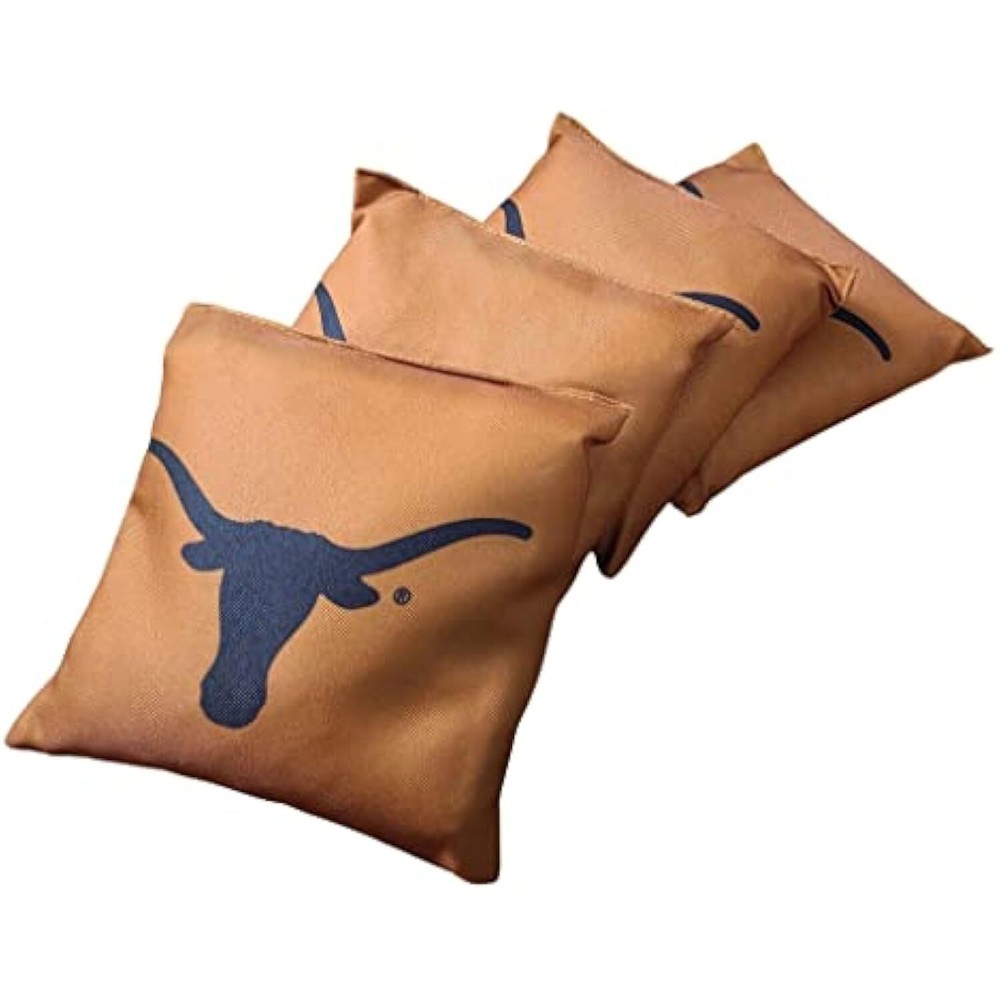 NCAA Cornhole Duck Cloth Regulation Bean Bags 6″x6″, 16oz (Texas Longhorns)