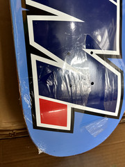 RARE 411VM Red/Blue logo skateboard Deck