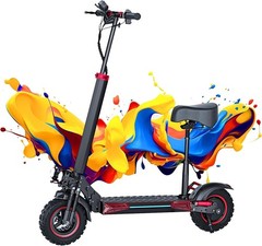 Electric Scooter Adult with Seat 1200W motor 11»Off Road 34MPH 48V/18AH Battery
