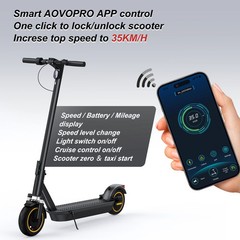 AOVOPRO ESMAX Electric Scooter 500W 22Mph 10» Folding Commuter E-Scooter W/ APP