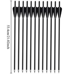 12Pcs 20-inch Archery Carbon Crossbow Bolts Arrow OD 8.8mm and Arrow Quiver Tube