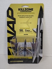 NAP Killzone Mechanical Broadhead 2 Blades 100 Grains 2” Cutting Diameter 3 Pack