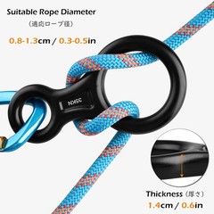 Rescue Figure 8 Descender, 35kN 50kN Aluminum Rappelling Belay Gear Climbing