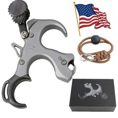 Adjustable Compound Bow Release Aids 3 Finger Archery Grip Thumb Trigger RH LH