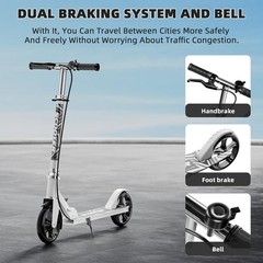 Scooters for Kids 8-12, Teens & Adults – Lightweight, Foldable, 8-Inch Big Wheel