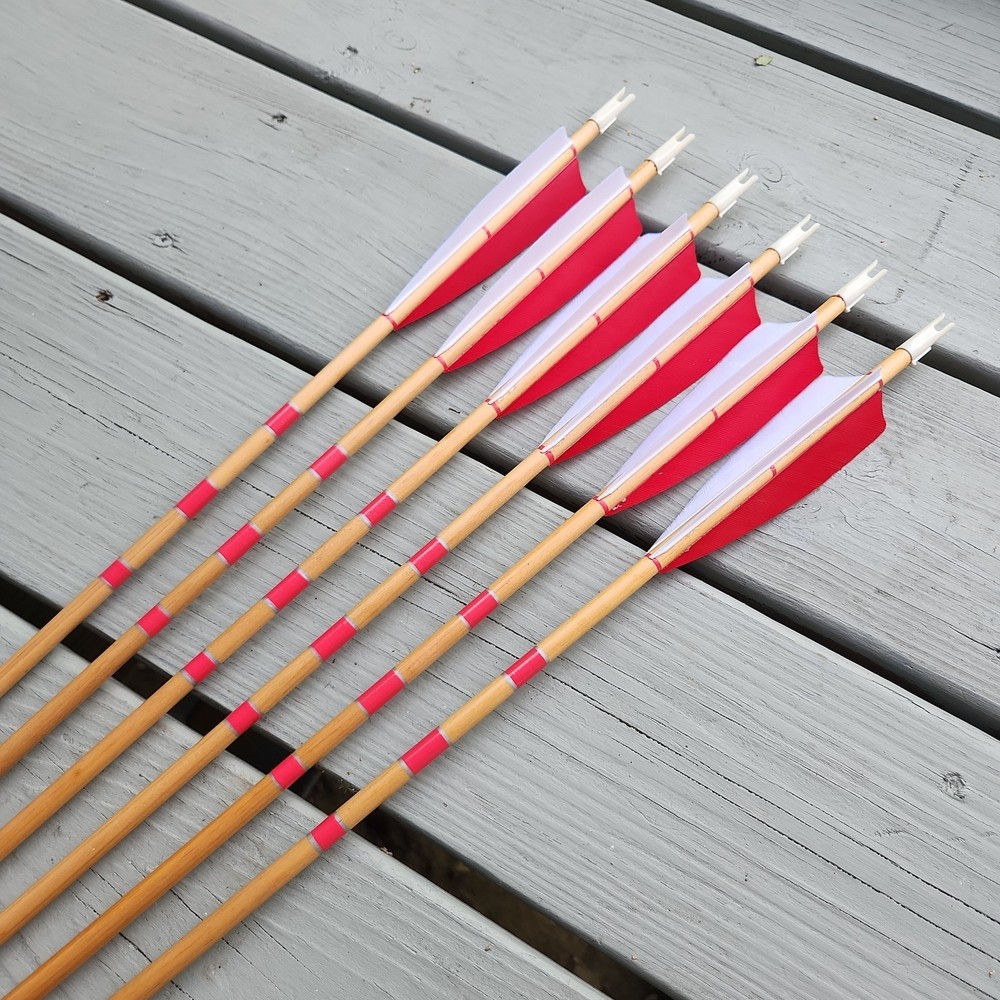 Half Dz 11/32 Cedar Arrows 31″ RW Fletch 5″ 30-40# With 125gn Field Points