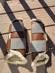 Euro Pro Heidi Fleece Front Boots Equine Hunter Jumper Used Size Medium