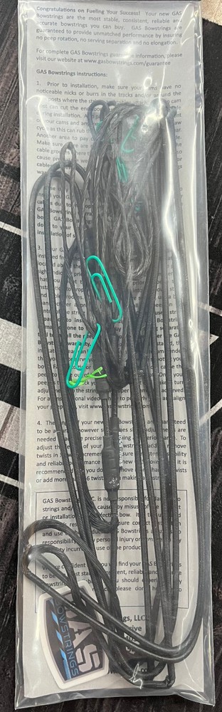 NEW Gas Bowstrings PSE SICARIO Strings w/Speed Nocks Blackout STRING SET