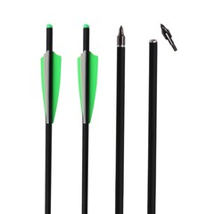 12x Crossbow Bolts Carbon Shafts ID 7.6mm /Lighted nocks Set for Archery Hunting