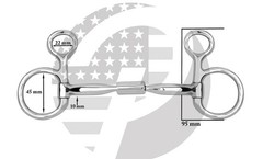 Baucher Bit Hanging Cheek Comfort Barrel Baucher Bits, Myler Snaffle Action Bits