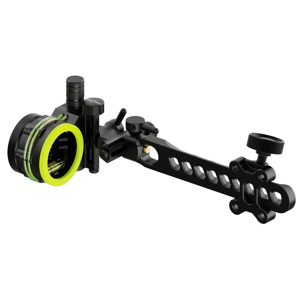 Archery 5Pin Sight Compound Bow .019″ 4X 6X 8X Lens Micro Adjustable Hunt RH LH
