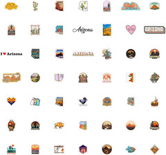100Pcs Arizona Stickers for Water Bottle and Laptop – Arizona Party Supplies & D