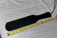 Leather BDSM Spanking Paddle BDSM Paddle Real Cowhide Black Leather Paddle