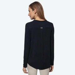 Chestnut Bay Spirit Discipline Tee Long Sleeve Dressage Shirt-XL-Black Night