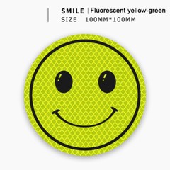 Reflective Smiley Face Sticker Self Adhesive Car Bicycle Decorative Sticker 10cm