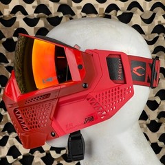 NEW Carbon CRBN Zero Pro Paintball Mask (More Coverage) – Cardinal – Red Mirror