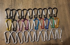 30 Pcs 2″ Carabiner Bulk Spring Snap Hooks Bulk Aluminum Alloy Clip Multi Color.