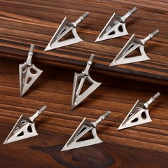 8-pcs Hunting Broadheads 125-Grain and 100-Grain Arrow Archery Arrowhead Suit…