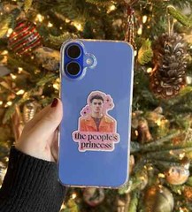 Pink Luigi Mangione “The Peoples Princess» Sticker Holographic Waterproof